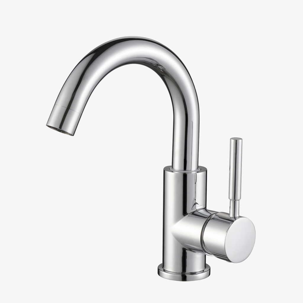 [20140011] Wastafelmengkraan Betsy Eenhendel Met Draaibare Uitloop 3/8 Inch Opbouw Rond Chroom