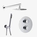 Showerset Lieke Thermostatisch Inbouw Rond 10 Inch Muur 25 cm Chroom