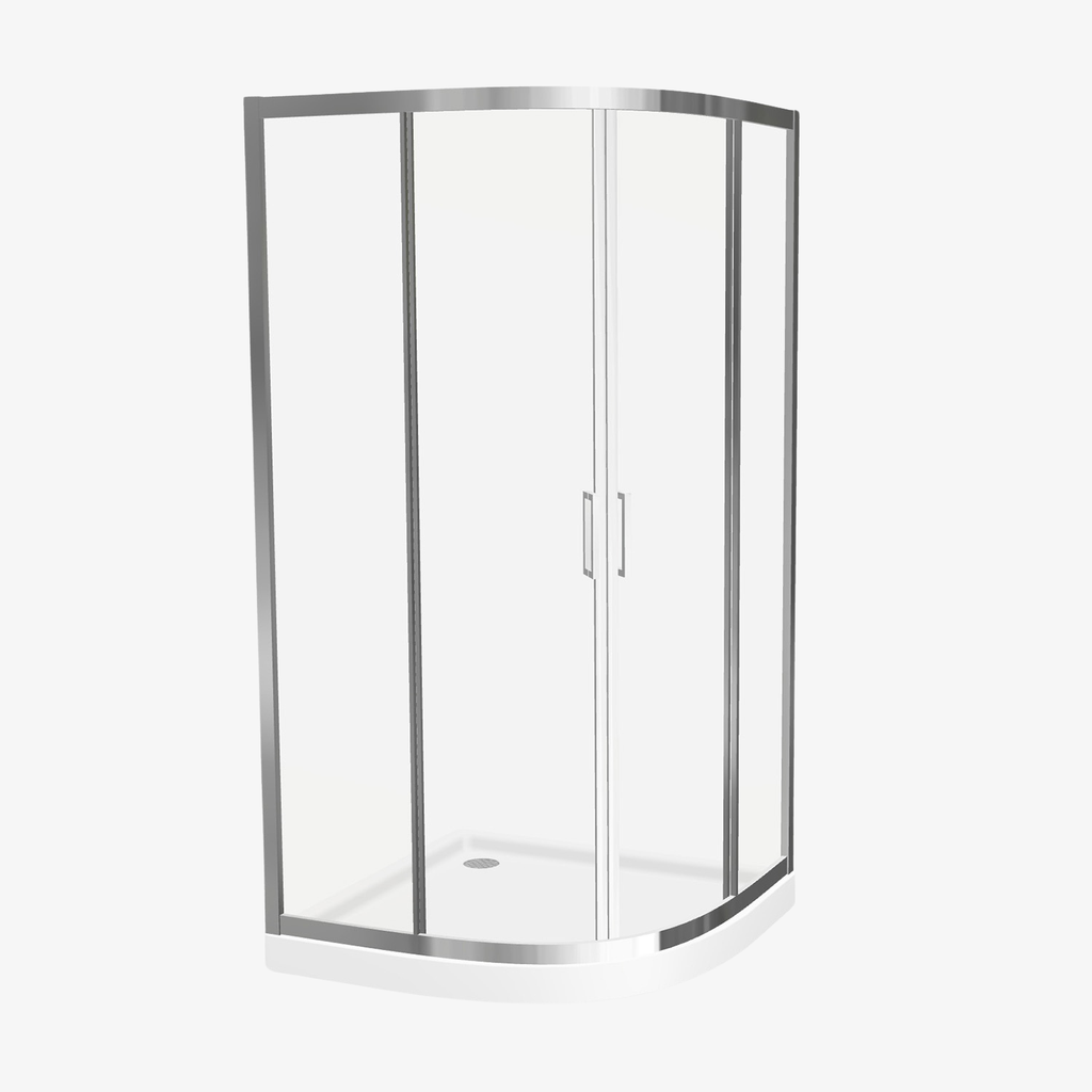 [20320023] Douchecabine Kwartrond Esmee Chroom 100x100 cm 6 mm