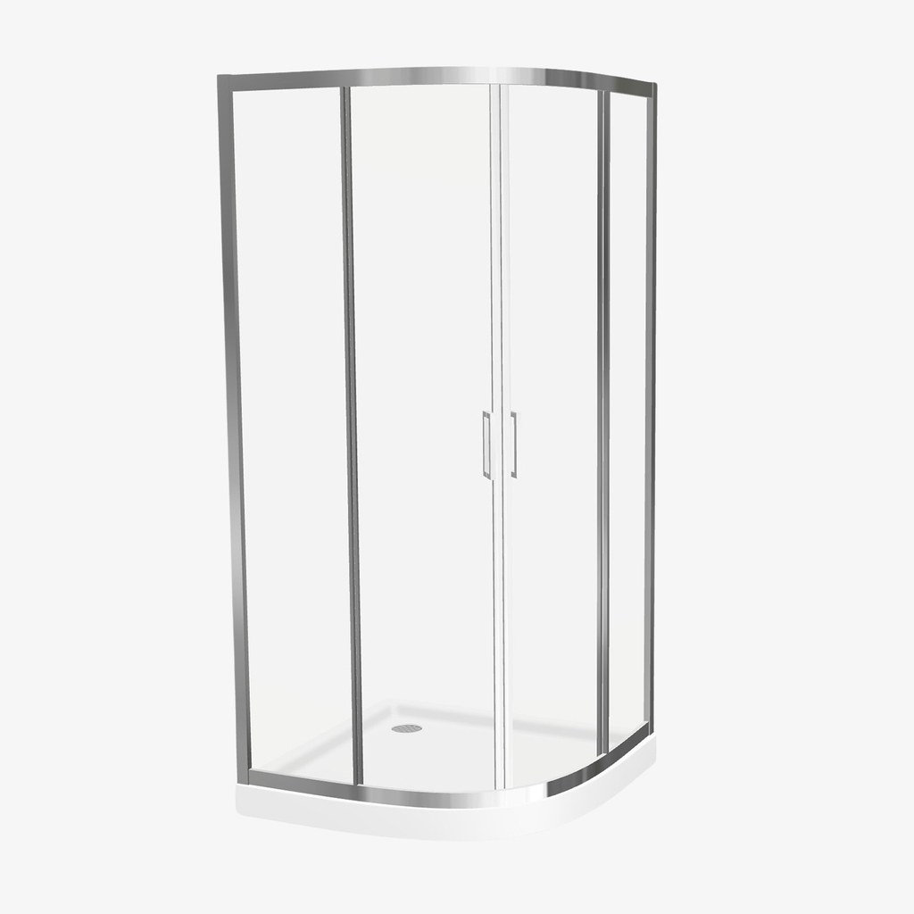 [20320022] Douchecabine Kwartrond Esmee Chroom 90x90 cm 6 mm