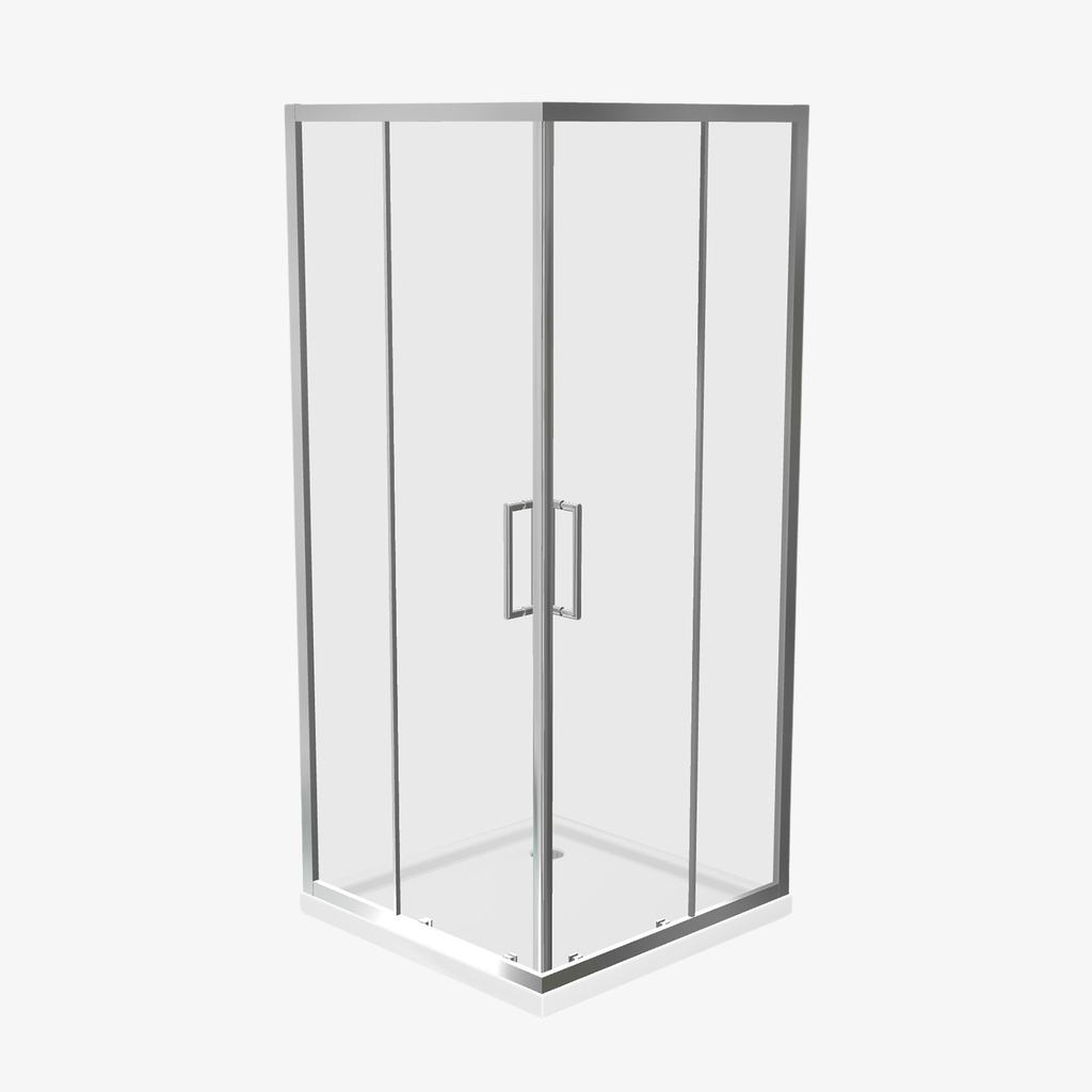 [20320017] Douchecabine Laura Chroom 90x90 cm 6 mm