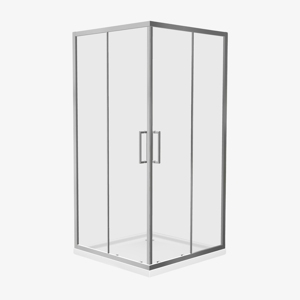 [20320018] Douchecabine Laura Chroom 100x100 cm 6 mm