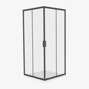 Douchecabine Hoekinstap Leslie Mat Zwart 90x90 cm 6 mm - Nano - Omkeerbaar