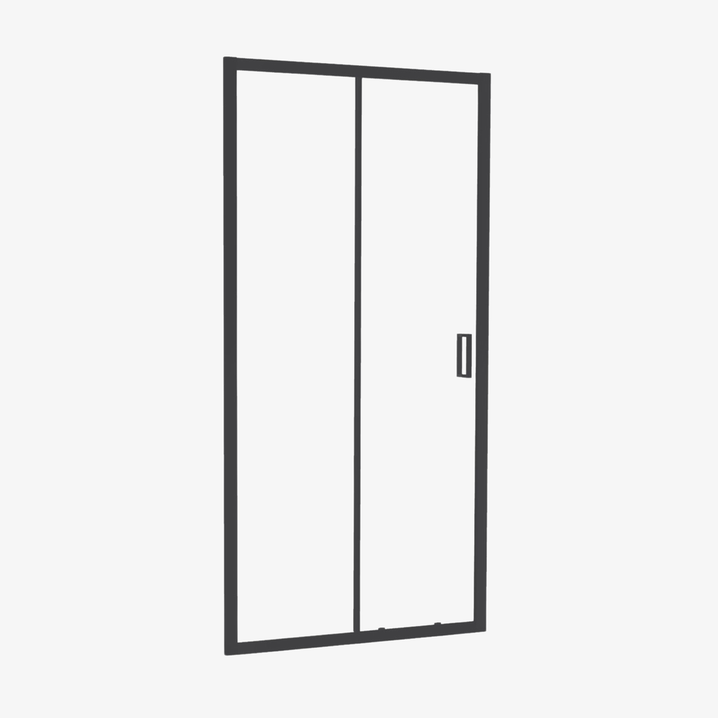 [20340016] Douche Schuifdeur Noortje 110 cm 6 mm Transparant Zwart