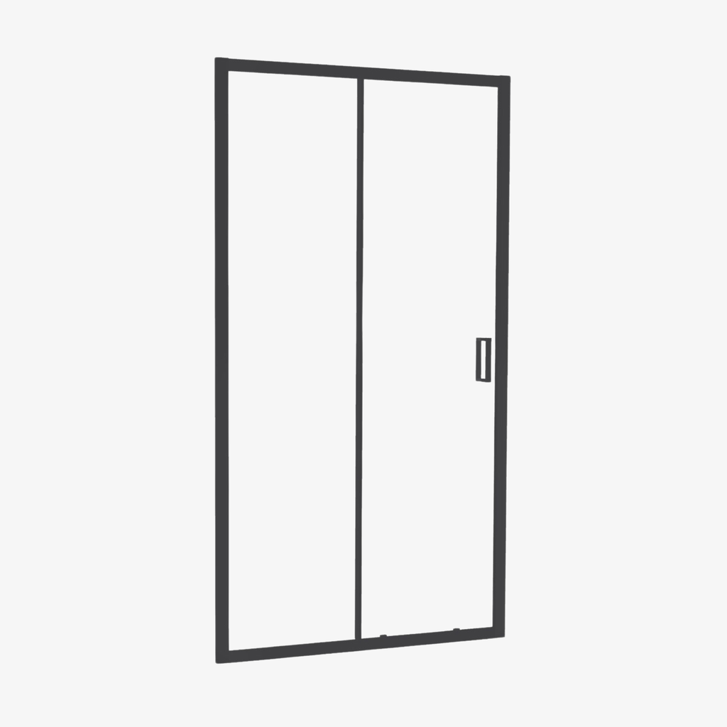 [20340017] Douche Schuifdeur Noortje 120 cm 6 mm Transparant Zwart