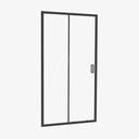 Douche Schuifdeur Noortje 120 cm 6 mm Transparant Zwart