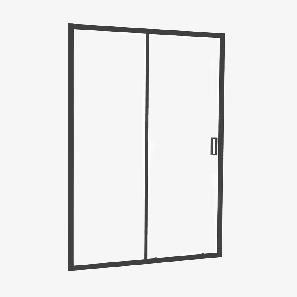 [20340018] Douche Schuifdeur Noortje 140 cm 6 mm Transparant Zwart