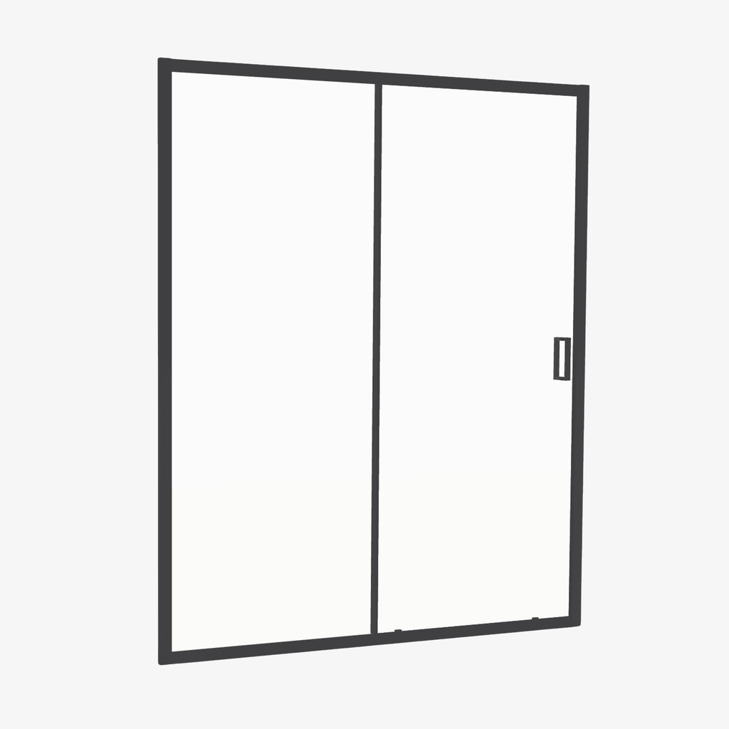 [20340019] Douche Schuifdeur Noortje 160 cm 6 mm Transparant Zwart