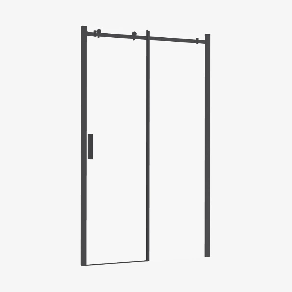 [20340001] Douchedeur - Nisdeur Izy Mat Zwart 120x200 8 mm - Nano - Omkeerbaar