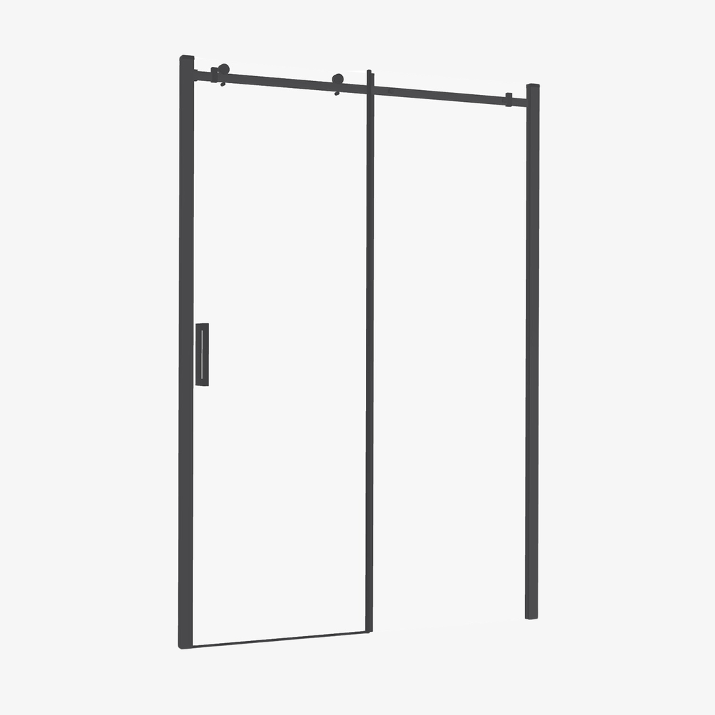 [20340002] Douchedeur - Nisdeur Izy Mat Zwart 140x200 8 mm - Nano - Omkeerbaar