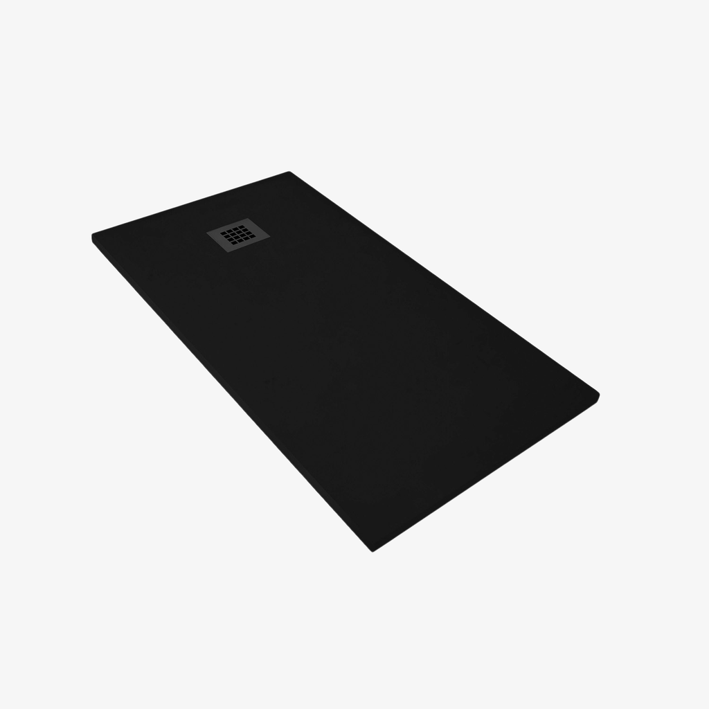 [20350015] Douchebak Composietsteen Froukje Mat Zwart 90x90x3 cm