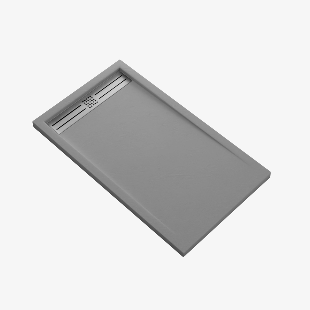 [20350027] Douchebak Composietsteen Esther Grijs 120x80x3 cm
