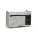 Aachen 80 cm Lissabon - Onderkast MDF - Softclose semi handgreep 2 Deuren - Wastafelmeubel Voor Waskom