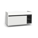 Aachen 100 cm Hoogglans Wit - Onderkast MDF - Softclose semi handgreep 2 Deuren - Wastafelmeubel Voor Waskom