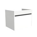 Amsterdam 65 cm Hoogglans Wit - Onderkast MDF - Softclose Greeploos 1 Lade 1 Binnenlade - Wastafelmeubel Voor Waskom