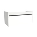 Amsterdam 100 cm Hoogglans Wit - Onderkast MDF - Softclose Greeploos 1 Lade 1 Binnenlade - Wastafelmeubel Voor Waskom