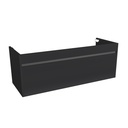 Amsterdam 120 cm Mat Zwart - Onderkast MDF - Softclose Greeploos 1 Lade 1 Binnenlade - Wastafelmeubel Voor Waskom