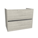 Berlin 80 cm Lissabon - Onderkast MDF - Softclose greeploos 2 Lades Onder Elkaar - Wastafelmeubel Voor Waskom