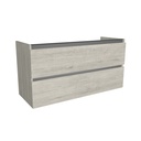 Bonn 120 cm Lissabon - Onderkast MDF - Softclose greeploos - 2 Lades Onder Elkaar - Wastafelmeubel Voor Waskom