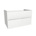 Essen 80 cm Hoogglans Wit - Onderkast MDF - Softclose semi handgreep 2 Lades Onder Elkaar Wastafelmeubel Voor Waskom