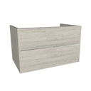 Essen 80 cm Lissabon - Onderkast MDF - Softclose semi handgreep 2 Lades Onder Elkaar Wastafelmeubel Voor Waskom