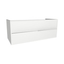 Essen 120 cm Hoogglans Wit - Onderkast MDF - Softclose semi handgreep 2 Lades Onder Elkaar Wastafelmeubel Voor Waskom