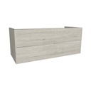Essen 120 cm Lissabon - Onderkast MDF - Softclose semi handgreep 2 Lades Onder Elkaar Wastafelmeubel Voor Waskom