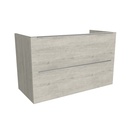 Frankfurt 100 cm Lissabon - Onderkast MDF - Softclose Semi handgreep 2 Lades Onder Elkaar - Wastafelmeubel Voor Waskom