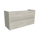 Frankfurt 120 cm Lissabon - Onderkast MDF - Softclose Semi handgreep 2 Lades Onder Elkaar - Wastafelmeubel Voor Waskom