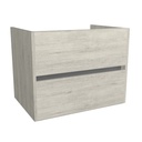 Jena 65 cm Lissabon - Onderkast MDF - Softclose greeploos 2 Lades Onder Elkaar - Wastafelmeubel Voor Waskom