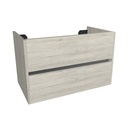 Jena 80 cm Lissabon - Onderkast MDF - Softclose greeploos 2 Lades Onder Elkaar - Wastafelmeubel Voor Waskom