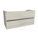 Jena 100 cm Lissabon - Onderkast MDF - Softclose greeploos 2 Lades Onder Elkaar - Wastafelmeubel Voor Waskom