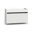 Kassel 80 cm Hoogglans Wit - Onderkast MDF - Softclose semi handgreep 2 Deuren - Wastafelmeubel Voor Waskom