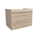 Oberhausen 65 cm Duitse Eik - Onderkast MDF - Softclose semi handgreep 1 Lade -  Wastafelmeubel Voor Waskom