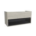 Pohlheim 100 cm Lissabon - Onderkast MDF - Softclose greeploos 1 Duer - 1 Open Kast - Wastafelmeubel Voor Waskom