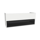 Pohlheim 120 cm Hoogglans Wit - Onderkast MDF - Softclose greeploos 1 Duer - 1 Open Kast - Wastafelmeubel Voor Waskom