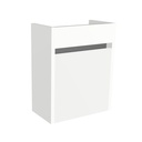 Venlo 40 cm Hoogglans Wit - Onderkast MDF - Softclose greeploos 1 Deur - Toiletmeubel Voor Waskom