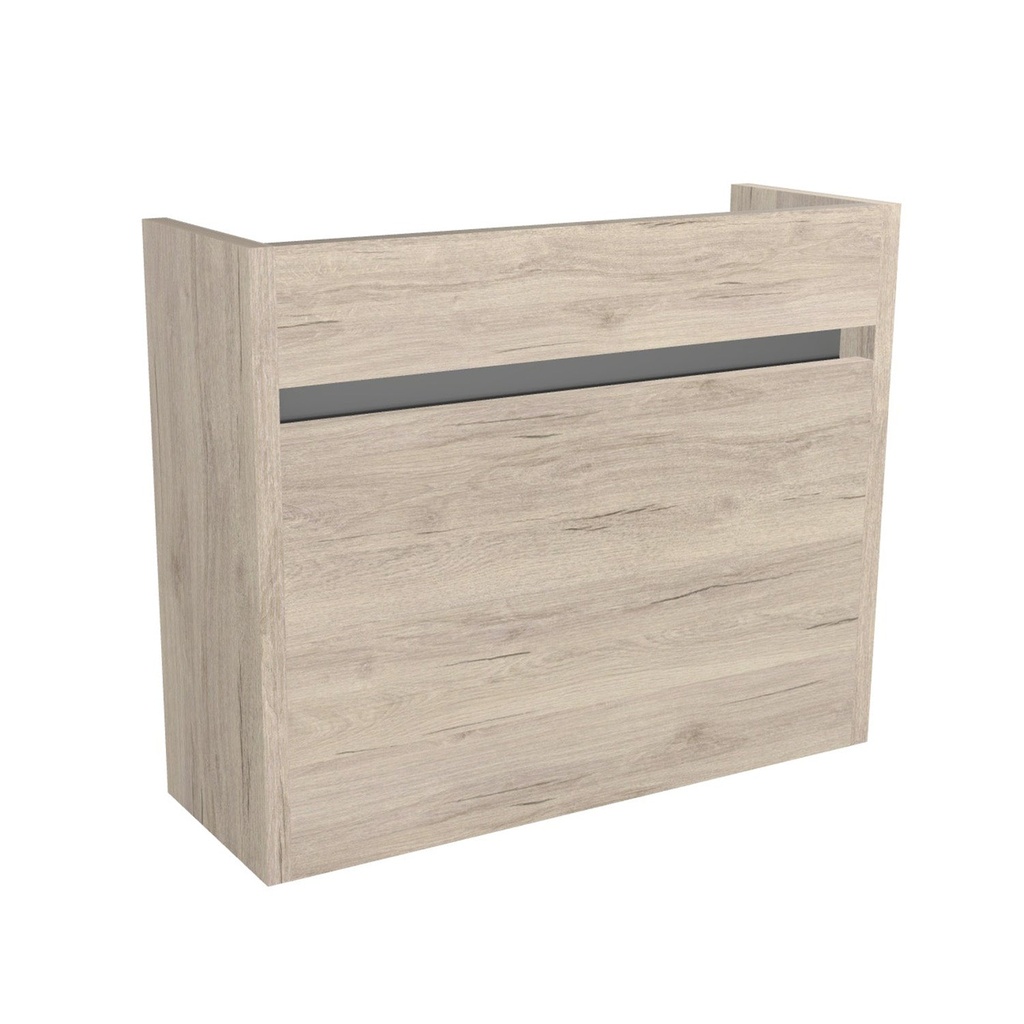 [B-VE-60-OK-DE] Venlo 60 cm Duitse Eik - Onderkast MDF - Softclose greeploos 1 Deur - Toiletmeubel Voor Waskom