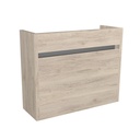 Venlo 60 cm Duitse Eik - Onderkast MDF - Softclose greeploos 1 Deur - Toiletmeubel Voor Waskom