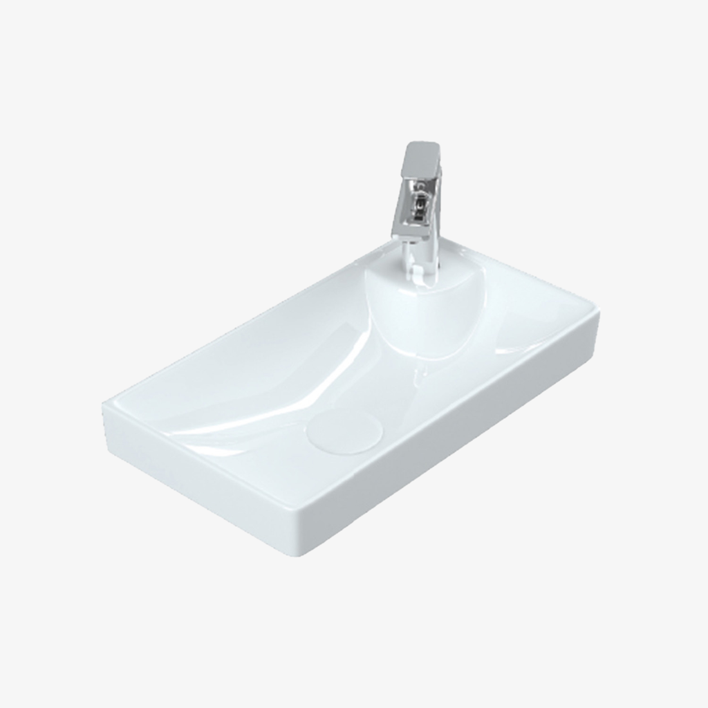 [W-VE-40-HW] Wastafel Keramiek Ventidue Hoogglans Wit 40x22 cm