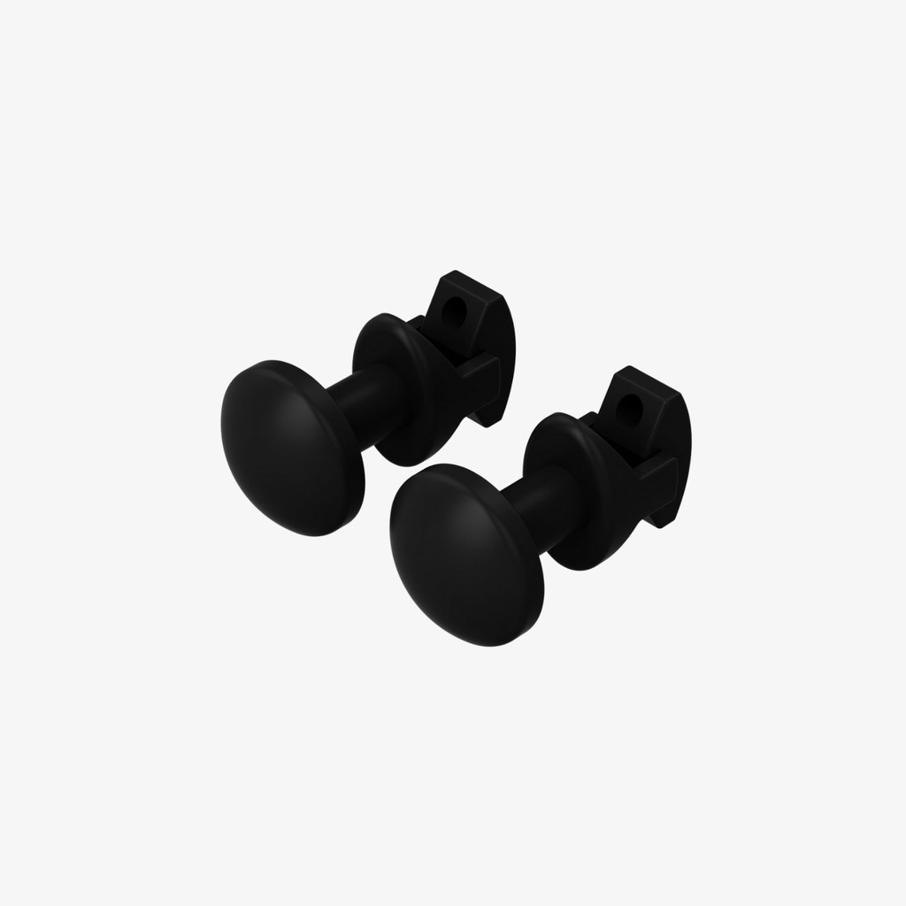 [20440011] Handoek Knop April - 2 stuks per set Zwart