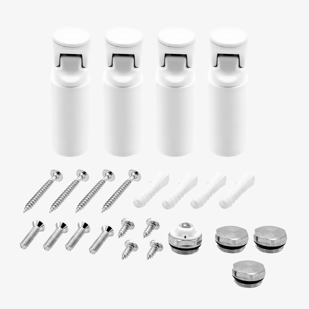 [20440013] Handdoekradiator Beugels Hazel Wit